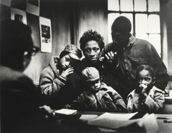 The Fontanelle Family: Beddie With Her Children Kenneth, Richard, Norman Jr., And Ellen at The Poverty Board in New York, 1968