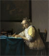 "A Lady Writing" by Johannes Vermeer