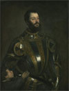 Titian (Tiziano Vecellio). Portrait of Alfonso d’Avalos, Marchese del Vasto, in Armor with a Page