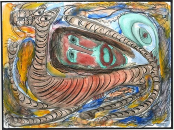 Reclining Nude with Tiger