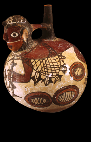Fisherman effigy vessel