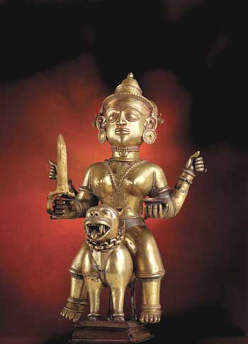 Durga Astride Her Lion