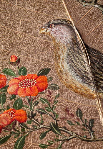 Indian peepal leaf painting early 1900s
