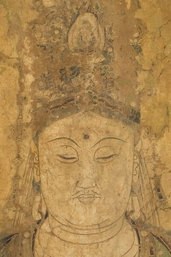 Seated Bodhisattva Avalokiteśvara (Guanyin) (detail), c.952; Chinese; Five Dynasties period (907–960)